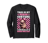 This is My Human Costume I Am Really A Naked Taupe Rat Drôle Manche Longue