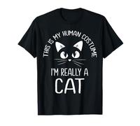 This is My Human Costume I'm Really A Cat Halloween Kitten T-Shirt