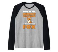 This is My Human Costume I'm Really A Fox Renard Manche Raglan