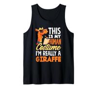 This is My Human Costume Im Really A Girafe Amusant Halloween Débardeur
