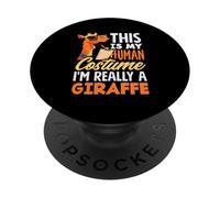 This is My Human Costume Im Really A Girafe Amusant Halloween PopSockets PopGrip Adhésif