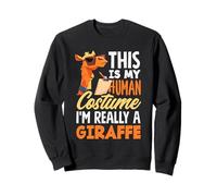 This is My Human Costume Im Really A Girafe Amusant Halloween Sweatshirt