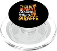 This is My Human Costume Im Really A Girafe Halloween PopSockets PopGrip pour MagSafe