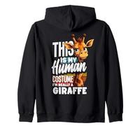 This is My Human Costume Im Really A Girafe Halloween Sweat à Capuche