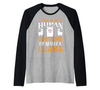 This Is My Human Costume Im Really A Llama Manche Raglan