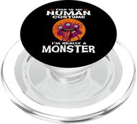 This is My Human Costume I'm Really A Monster Halloween PopSockets PopGrip pour MagSafe