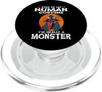 This is My Human Costume I'm Really A Monster Halloween PopSockets PopGrip pour MagSafe