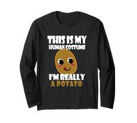 This is My Human Costume I'm Really A Potato Funny Potatoes Manche Longue