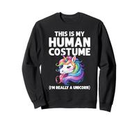 This is My Human Costume I'm Really A Unicorn Halloween Sweatshirt