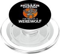 This is My Human Costume I'm Really A Werewolf Halloween PopSockets PopGrip pour MagSafe