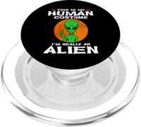 This is My Human Costume I'm Really an Alien Halloween PopSockets PopGrip pour MagSafe
