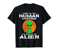 This Is My Human Costume I'm Really An Alien Halloween T-Shirt