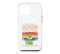 This is My Human Costume Rétro Vert Alien Peace Sign UFO Coque pour iPhone 12 Pro Max