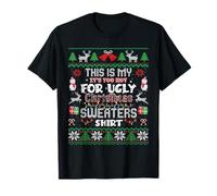 This is My It's Too Hot for Ugly Christmas Lumières de Noël Amusantes T-Shirt