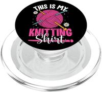 This Is My Knitting Shirt Yarn Fun PopSockets PopGrip pour MagSafe