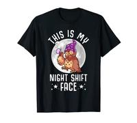 This Is My Night Shift Face Funny Nurse Life RN CNA Nursing T-Shirt