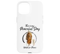 This is My Peaceful Day - Walk for Peace Monks & Aloka Dog Coque pour iPhone 15