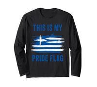 This is My Pride Flag - Patriot of Greece Graphic Greek Manche Longue