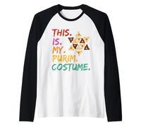 This is My Purim Costume Jewish Hamantaschen Magen David Manche Raglan