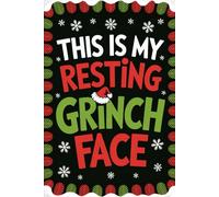 This Is My Resting Grinch Face: Funny Christmas Gag Gift | Perfect for Grumpy Holiday Moods | Novelty Notebook Present