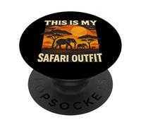 This is My Safari Outfit Shirt Cool African Safari Lovers PopSockets PopGrip Adhésif