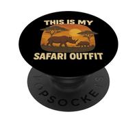 This is My Safari Outfit Shirt Cool African Safari Lovers PopSockets PopGrip Adhésif