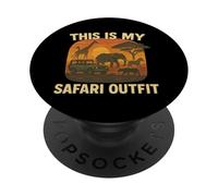 This is My Safari Outfit Shirt Cool African Safari Lovers PopSockets PopGrip Adhésif
