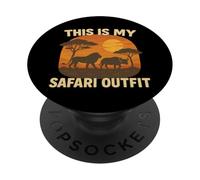 This is My Safari Outfit Shirt Cool African Safari Lovers PopSockets PopGrip Adhésif
