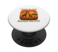 This is My Safari Outfit Shirt Cool African Safari Lovers PopSockets PopGrip Adhésif