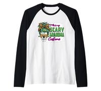 This is My Scary Grandma Costume Skull Leopard Halloween Manche Raglan