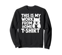 This Is My Work From Home T-Shirt Cat Drinking Coffee Sweatshirt