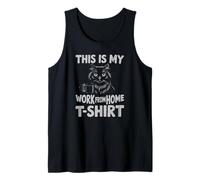 This Is My Work From Home T-Shirt Funny Cat Remote Worker Débardeur