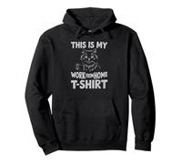This Is My Work From Home T-Shirt Funny Cat Remote Worker Sweat à Capuche