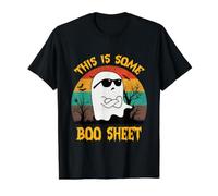 This is Some Boo Sheet Funny Ghost Lunettes de Soleil Halloween Enfants T-Shirt Graphique avec Valeur, Homme, Noir, XL