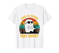 This is Some Boo Sheet Ghost Lunettes de Soleil Costume d'halloween T-Shirt Graphique avec Valeur, Homme, Blanc, XL