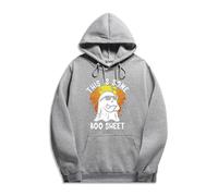 This Is Some Boo Sheet Halloween Sweatshirts Women Cute Ghost Hoodies Grande taille Halloween Costumes Pull à manches longues Teen Girls Tops avec poche, gris, XXXL