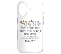 This is The Day The Lord Has Made Sign Rejoice Psalm 118:24 Coque pour iPhone 17