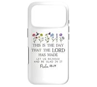This is The Day The Lord Has Made Sign Rejoice Psalm 118:24 Coque pour iPhone 17 Pro