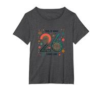 This is What 26 Looks Like : Cadeau d'anniversaire rétro T-Shirt, Femme Grandes Tailles, Chiné Foncé, 1X