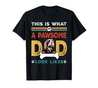 This is What A Pawsome Dad Look Likes Bearded Collie Dog Dad T-Shirt