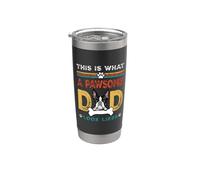 This Is What A Pawsome Dad Look Likes Boston Terrier Dog Dad Gobelet isotherme en acier inoxydable double paroi