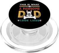 This is What A Pawsome Dad Look Likes Bull Terrier Dog Dad PopSockets PopGrip pour MagSafe