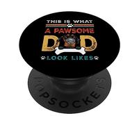 This is What A Pawsome Dad Look Likes Dobermann Dog Dad PopSockets PopGrip Adhésif