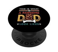 This is What A Pawsome Dad Look Likes Norfolk Terrier Dog PopSockets PopGrip Adhésif