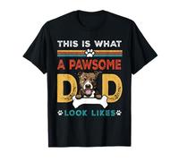 This is What A Pawsome Dad Look Likes Pit Bull Dog Dad T-Shirt