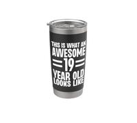 This is What an Awesome 19 Year Old Looks Like Birthday Gobelet isotherme en acier inoxydable double paroi