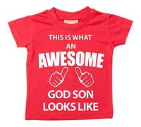 This is what AN Awesome Dieu son fils ressemble Rouge T-shirt bébé tout-petit enfants Disponible en tailles 0-6 mois à 14-15 ans rouge Red 3-4 ans