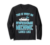 This is What an Awesome Mechanic Looks Like Funny Gift Manche Longue