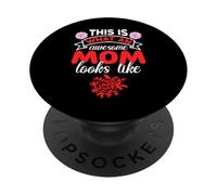 This is What an Awesome Mom Looks Like Mothers Day for Mommy PopSockets PopGrip Adhésif