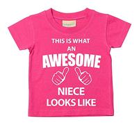 This is what AN Awesome Niece Looks Like Rose T-shirt bébé tout-petit enfants Disponible en tailles 0-6 mois à 14-15 ans rose rose 3-4 ans
